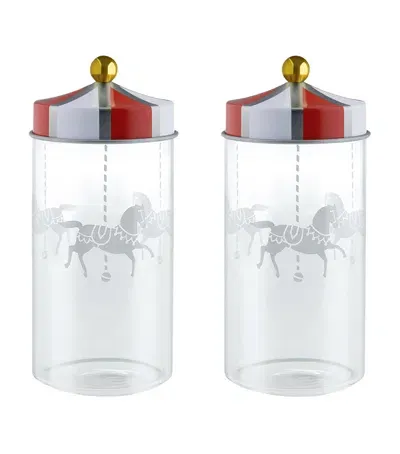 Alessi Circus Spice Jars In Red