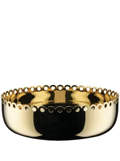 Alessi Edges Serving Bowl (21cm X 7.5cm) In Gold