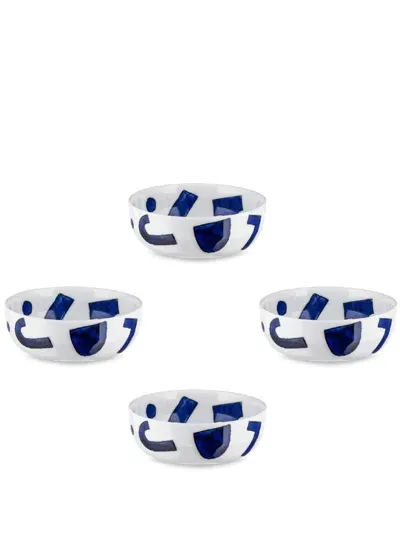 Alessi X Naoto Fukasawa Itsumo Bowls (set Of Four) In White