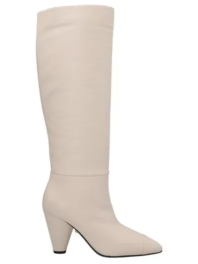 Alevì Milano Aleví Milano Woman Boot Cream Size 6 Soft Leather In Blanco