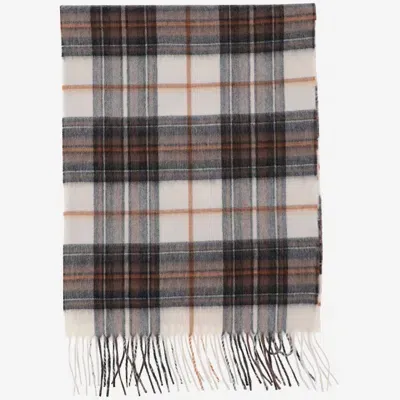 Alex Begg Cashmere Scarf With Check Pattern In Red