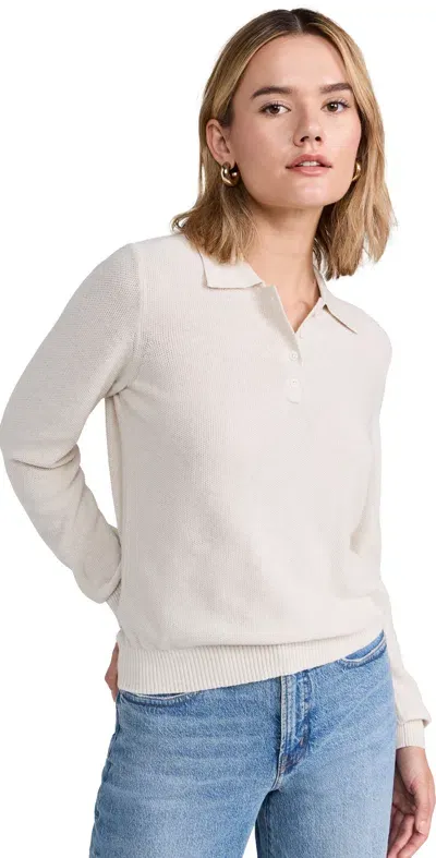 Alex Mill Alice Polo Sweater Oatmeal