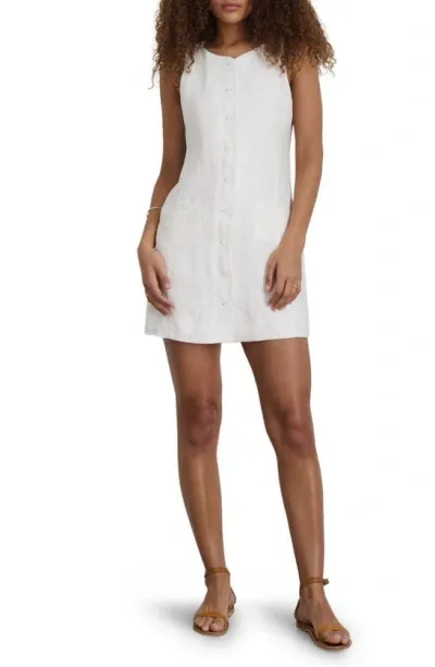 Alex Mill Anna Vest Dress In Linen In Off White