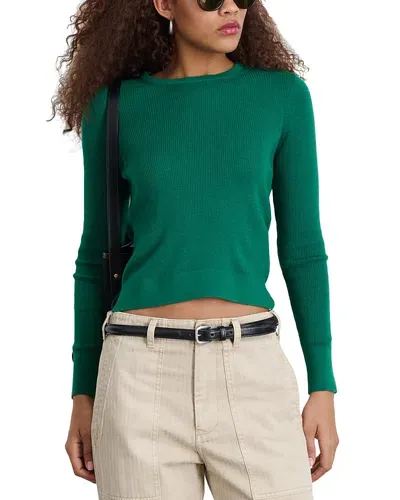 Alex Mill Ava Slim Fit Crewneck Wool Sweater In Emerald