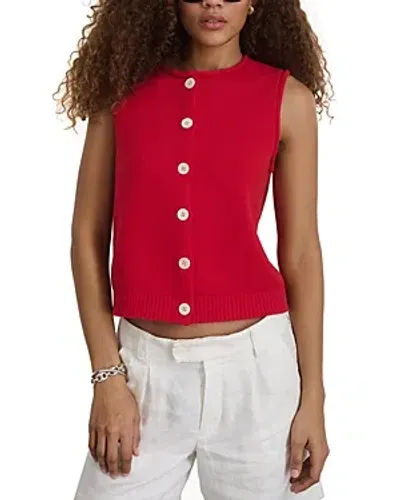 Alex Mill Bridget Knit Vest In Tomato