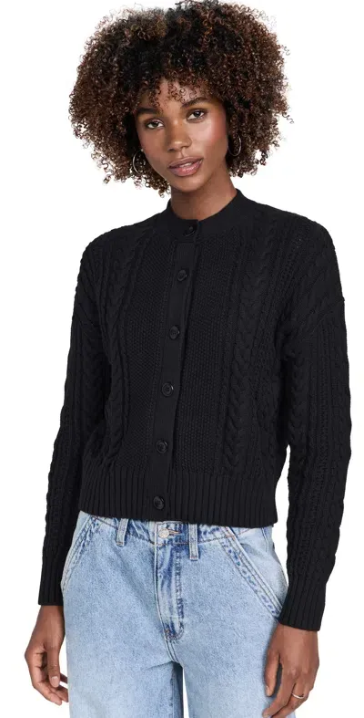 Alex Mill Cable Knit Nico Chunky Cardigan Black