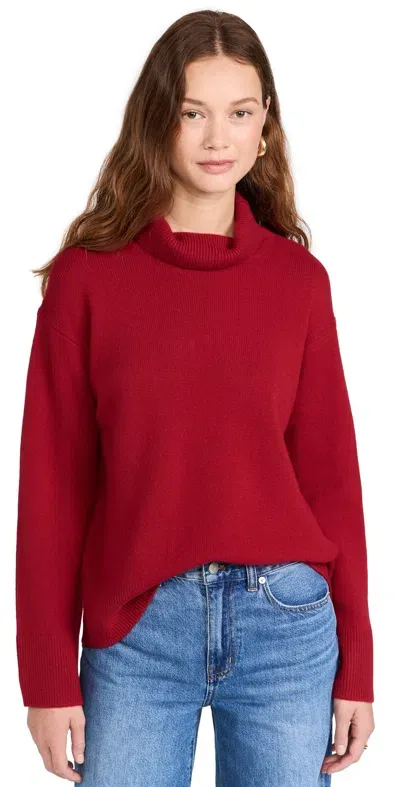 Alex Mill Cecile Cashmere Turtleneck Sweater Garnet