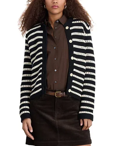 Alex Mill Haley Cardigan Sweater In Black/ivory