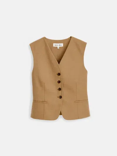 Alex Mill Soho Vest In Wool In Camel