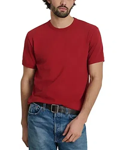 Alex Mill Standard Cotton Textured Tee In Barn Red