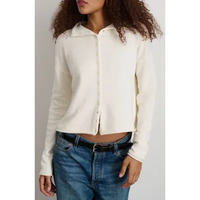 Alex Mill Taylor Cotton & Cashmere Cardigan In Ivory