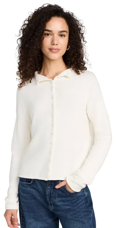 Alex Mill Taylor Rollneck Cardigan Ivory