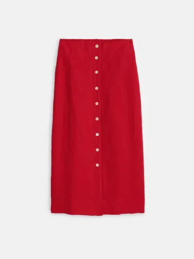 Alex Mill Zoe Skirt In Linen In Red