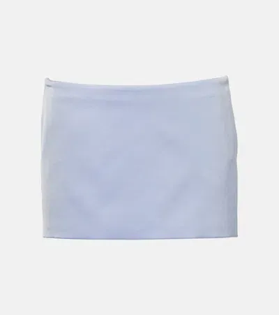 Alex Perry Low-rise Satin Crêpe Miniskirt In Lila