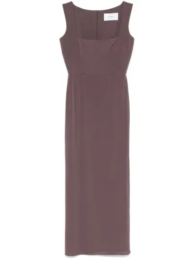 Alex Perry Portrait Maxi Dress In Brown