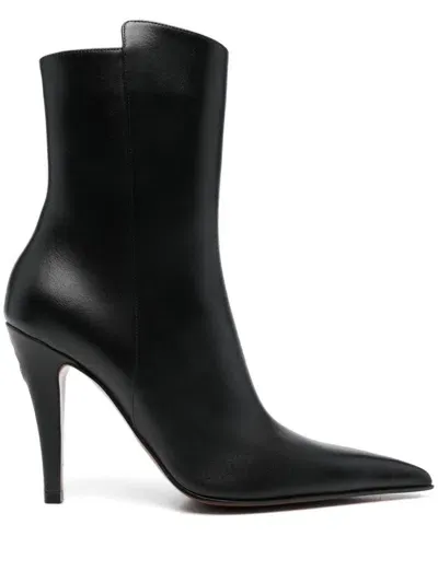 Alexander Mcqueen 105mm Suede Ankle Boots In Black