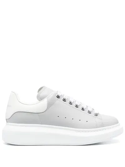 Alexander Mcqueen Alexander Mc Queen Court Leather Sneakers In Gray