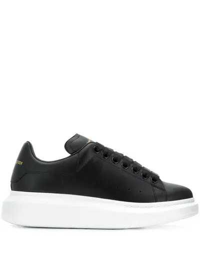 Alexander Mcqueen Alexander Mc Queen Oversized Leather Sneakers In Black