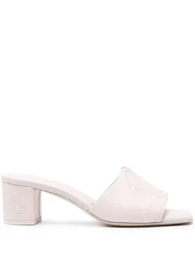 Alexander Mcqueen Alexander Mc Queen Seal Leather Mules In Neutral