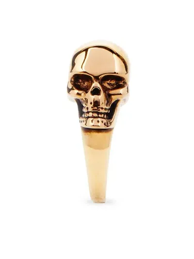 Alexander Mcqueen Alexander Mc Queen Skull Ring In Golden