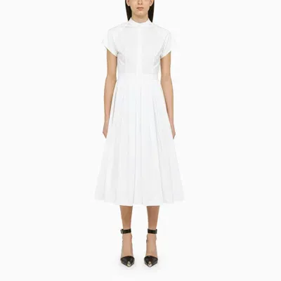 Alexander Mcqueen Midi Dress In White