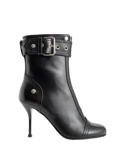 Alexander Mcqueen Ankle Boots Woman Ankle Boots Black Size 8 Leather