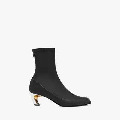 Alexander Mcqueen Armadillo Ankle Boot In Black/silver/gold