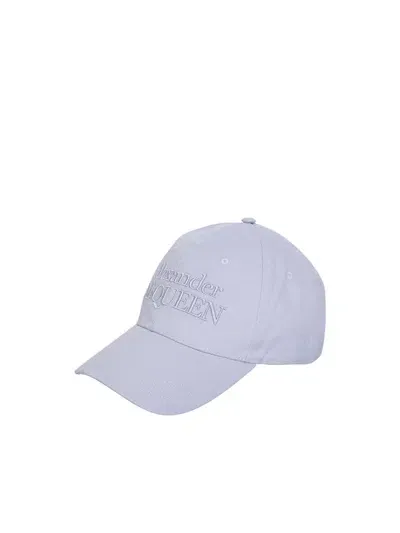 Alexander Mcqueen Baseball Cap With Logo In Blue