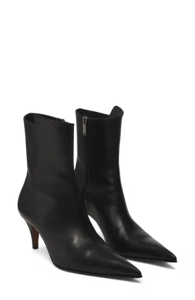 Alexander Mcqueen Birdee Pointed Toe Bootie In Black