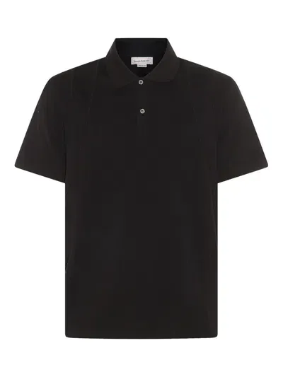 Alexander Mcqueen Black Cotton Polo Shirt