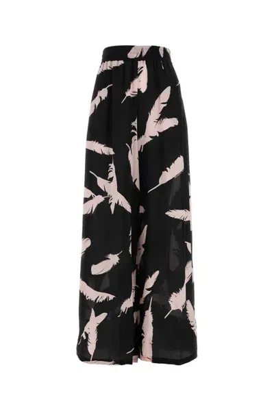 Alexander Mcqueen Black Crepe Pyjama Pant