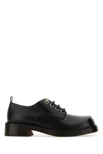 Alexander Mcqueen Black Leather Lace-up Shoes