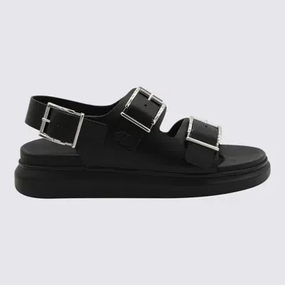 Alexander Mcqueen Black Leather Sandals