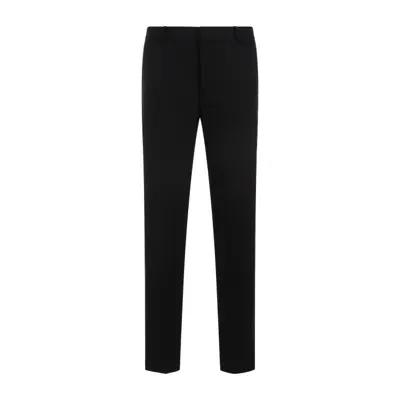 Alexander Mcqueen Black Wool Cigarette Pants