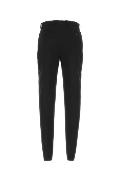 Alexander Mcqueen Black Wool Pant In 1000