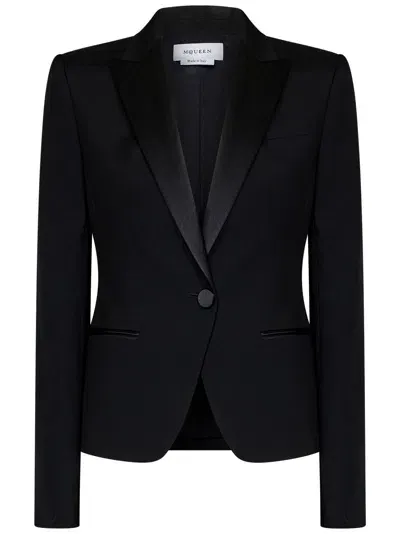 Alexander Mcqueen Blazer In Black