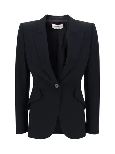 Alexander Mcqueen Blazer Jacket In Nero