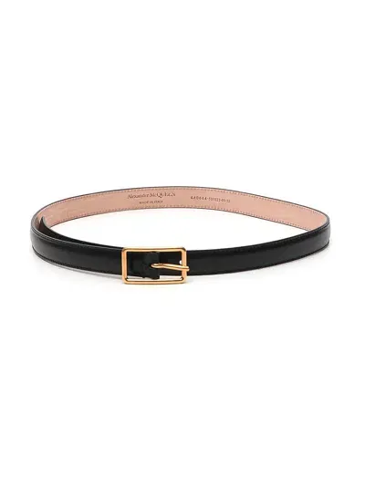 Alexander Mcqueen Buckled Belt In Black