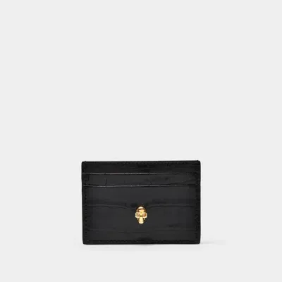 Alexander Mcqueen Card Holder In Black