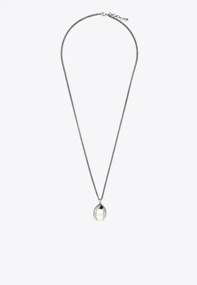 Alexander Mcqueen Charm Pendant Necklace In Silver