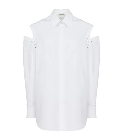 Alexander Mcqueen Cotton Cocoon Shirt In White