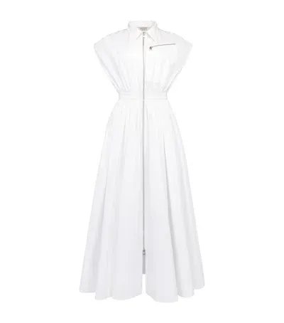 Alexander Mcqueen Cotton Shirt Dress In White