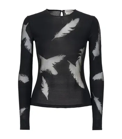 Alexander Mcqueen Cotton-silk Blend Top In Black