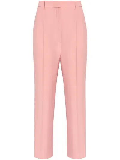 Alexander Mcqueen Press-crease Straight-leg Trousers In Pink