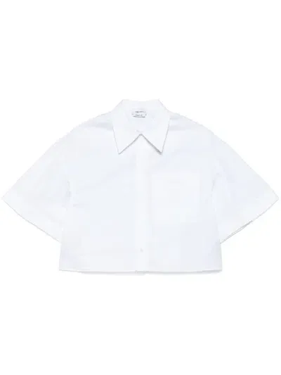 Alexander Mcqueen Cropped Shirt In White