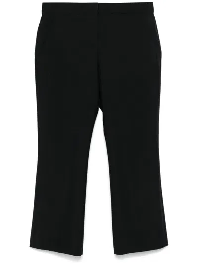 Alexander Mcqueen Cropped Tailored Trousers In Black