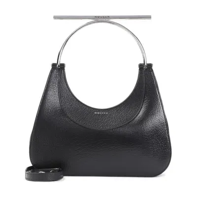 Alexander Mcqueen Cross Bar Handbag In Black