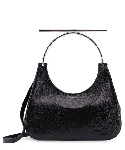 Alexander Mcqueen Cross-bar Hobo Bag In Black