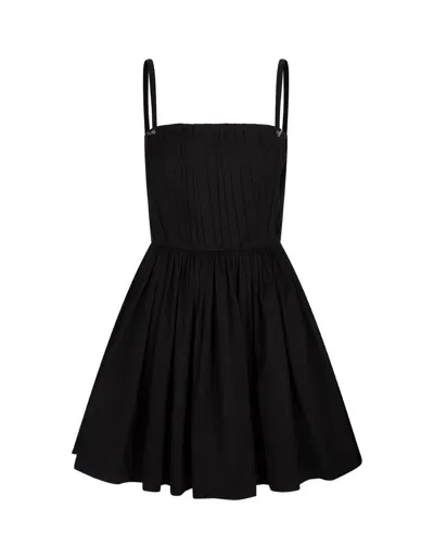 Alexander Mcqueen Curled Mini Dress In Black