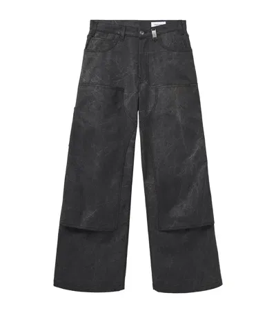 Alexander Mcqueen Denim Carpenter Trousers In Black